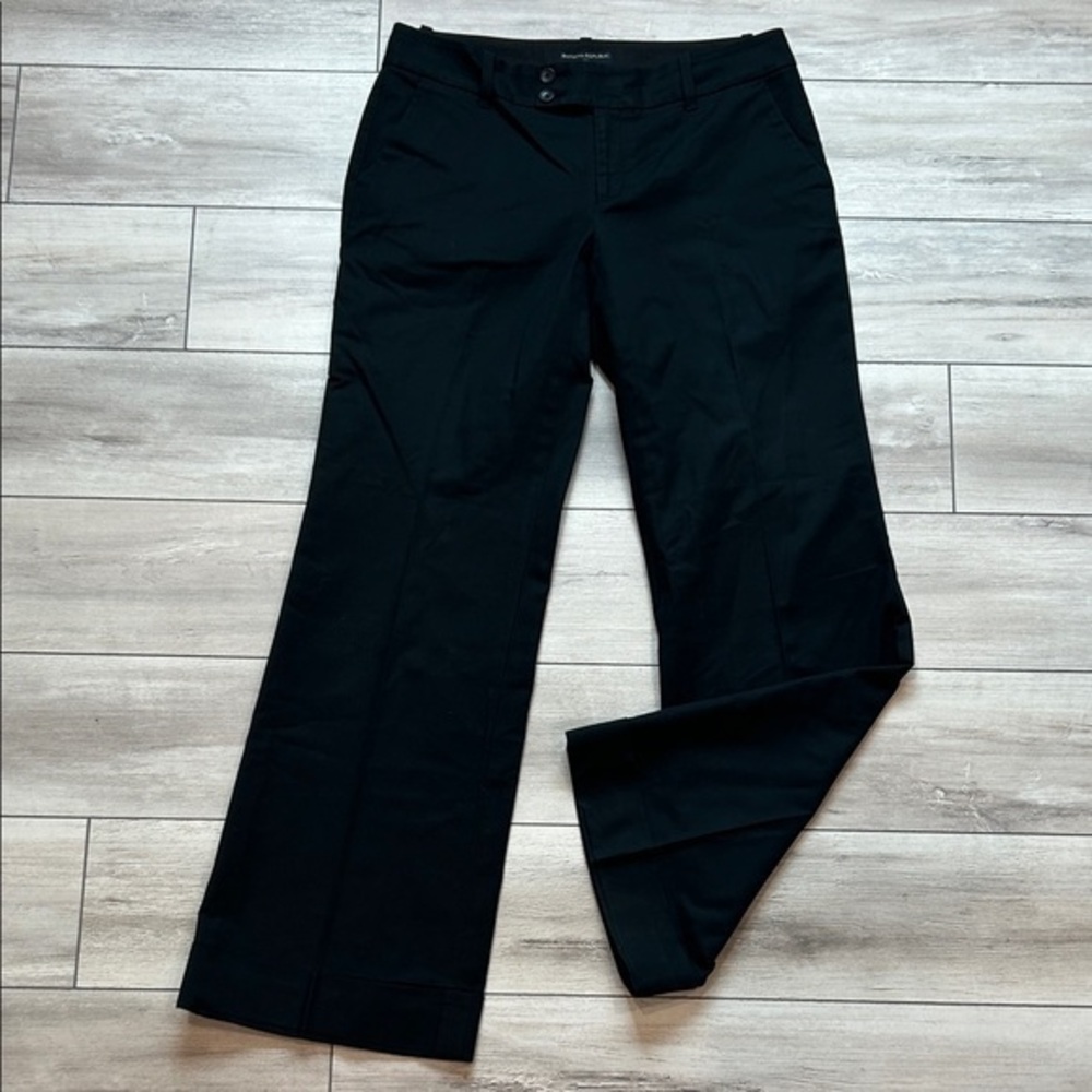 Banana Republic Jackson Fit black wide leg trouser pants size 8